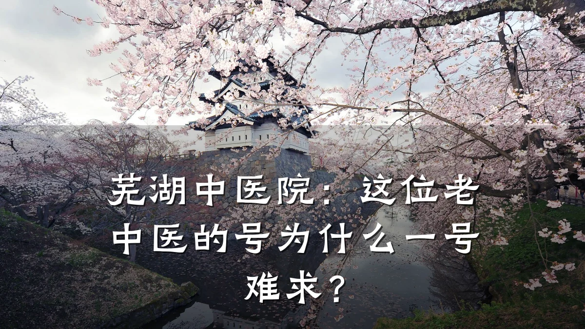 芜湖中医院：这位老中医的号为什么一号难求？