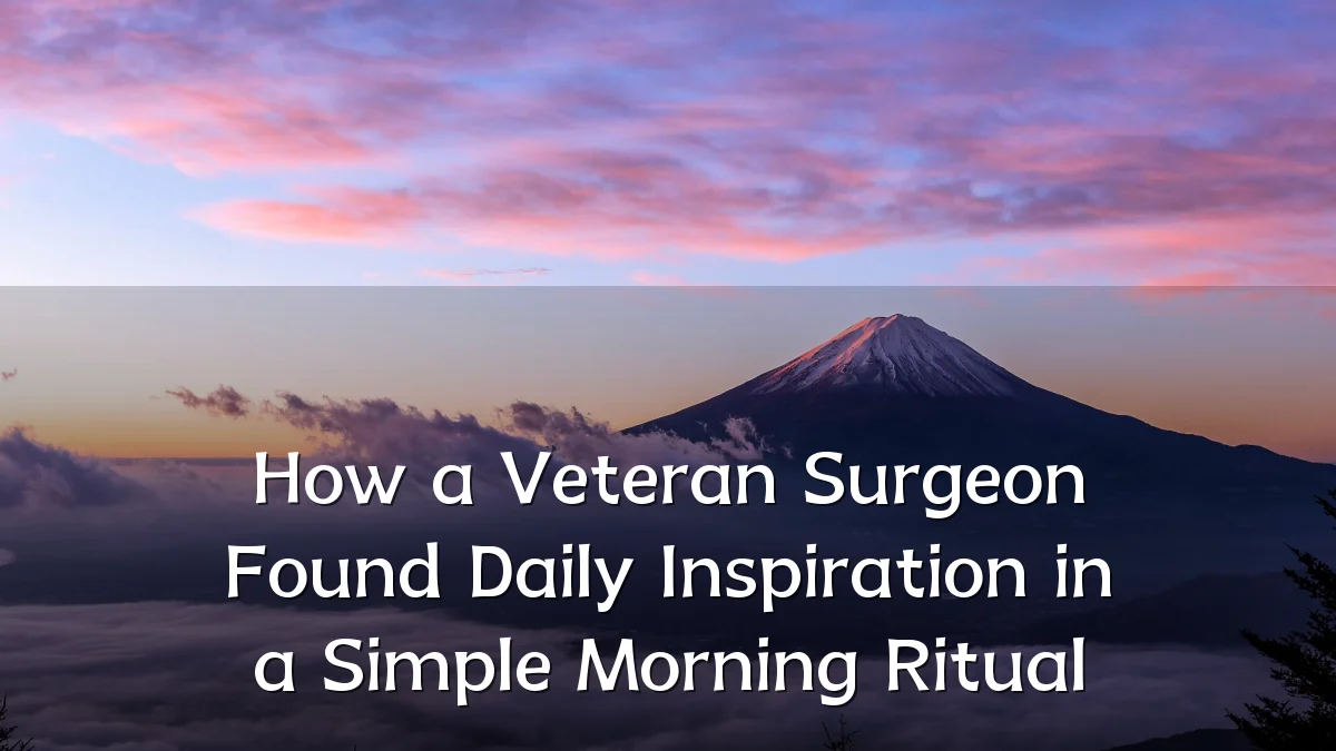 How a Veteran Surgeon Found Daily Inspiration in a Simple Morning Ritual