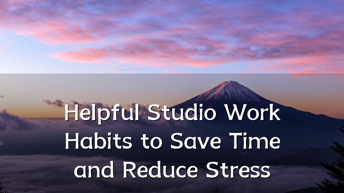 Helpful Studio Work Habits to Save Time and Reduce Stress