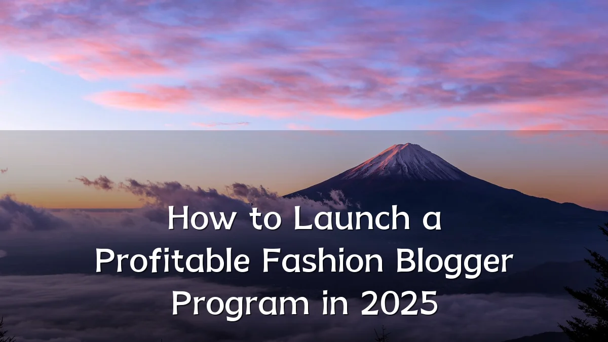 How to Launch a Profitable Fashion Blogger Program in 2025