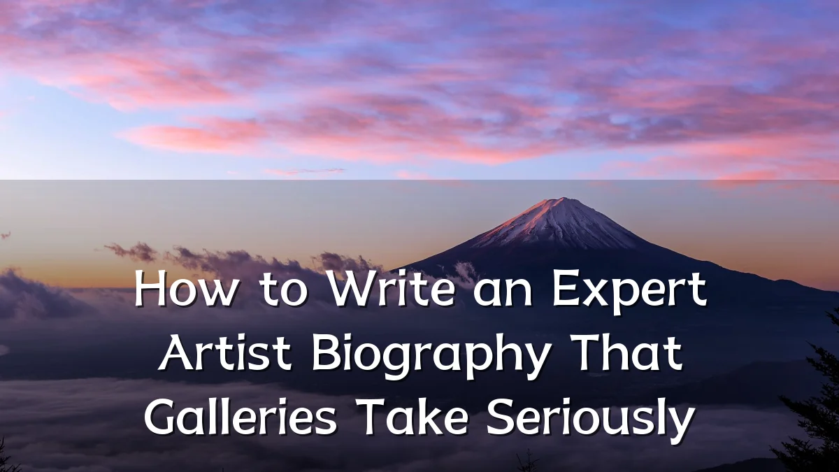 How to Write an Expert Artist Biography That Galleries Take Seriously