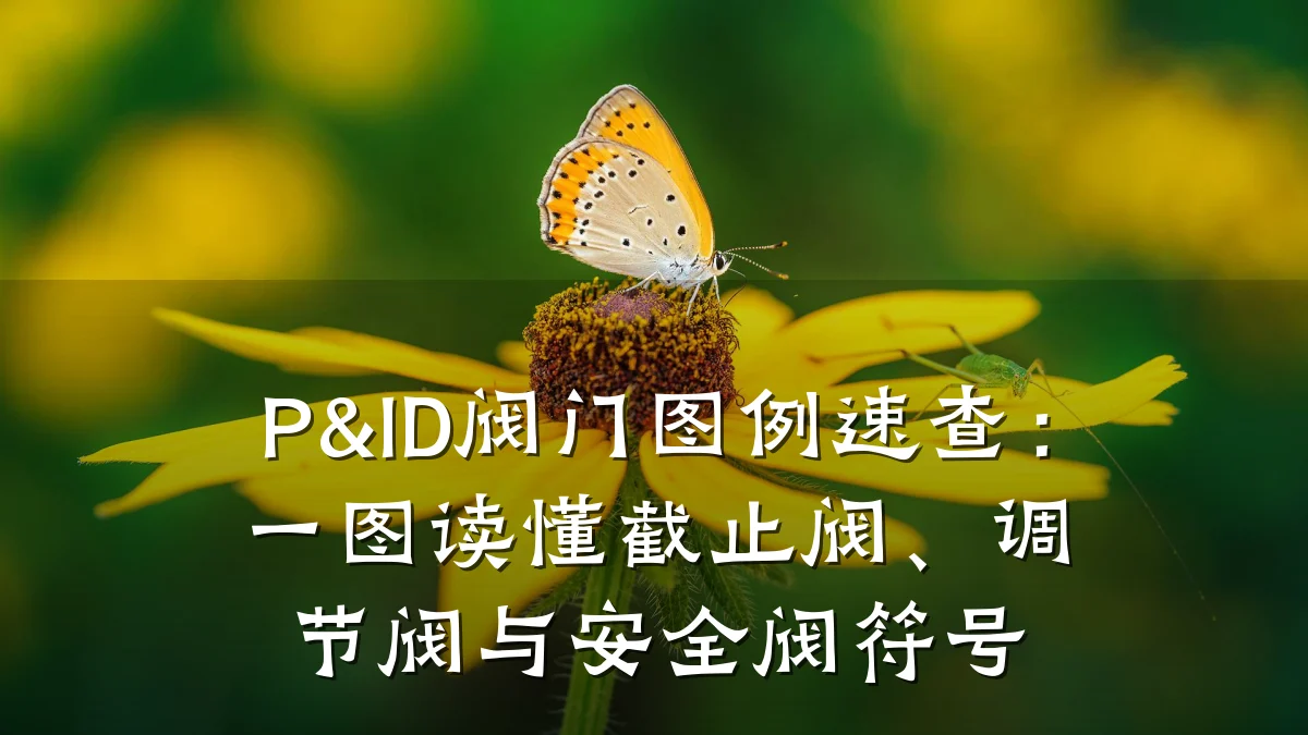 P&ID阀门图例速查:一图读懂截止阀、调节阀与安全阀符号